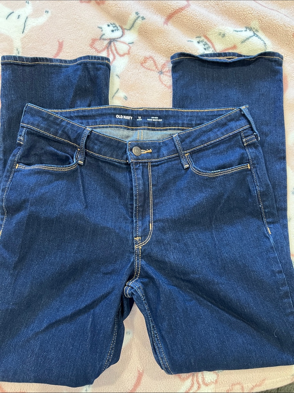 Old Navy Women’s Dark Blue Boot-Cut Jeans size 12 short